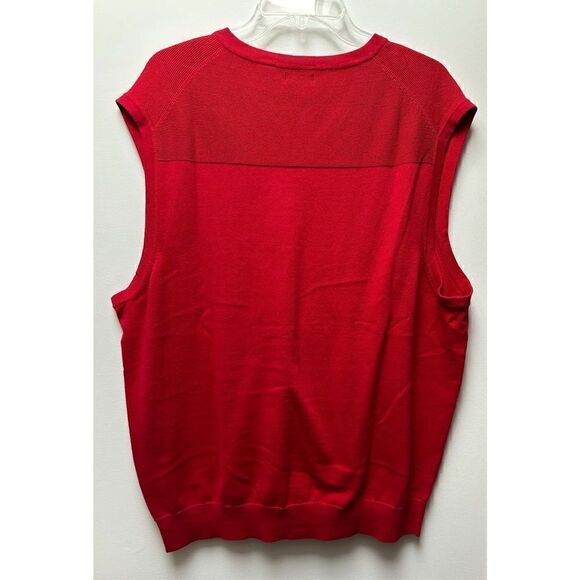 Izod men’s red v-neck pullover sweater vest size XL TG. #28-0729 - Picture 2 of 5